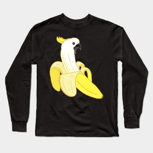 banana sulphur crested cockatoo fruit Long Sleeve T-Shirt